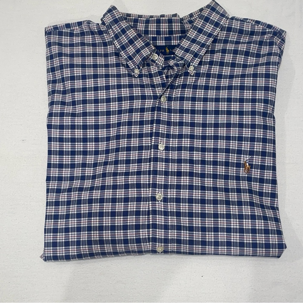 RALPH LAUREN Mens 3XB Plaid Button-Down Shirt Bundle – Set of 3 | Classic Oxford - Picture 10 of 16